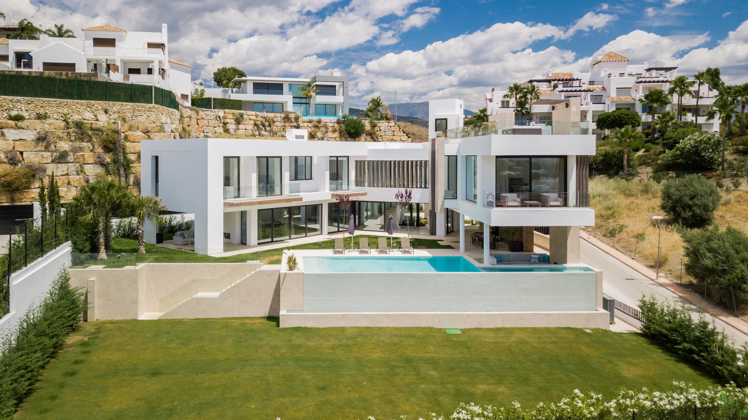 New Modern Contemporary Villa with Panoramic Sea and Golf Views, exterior
