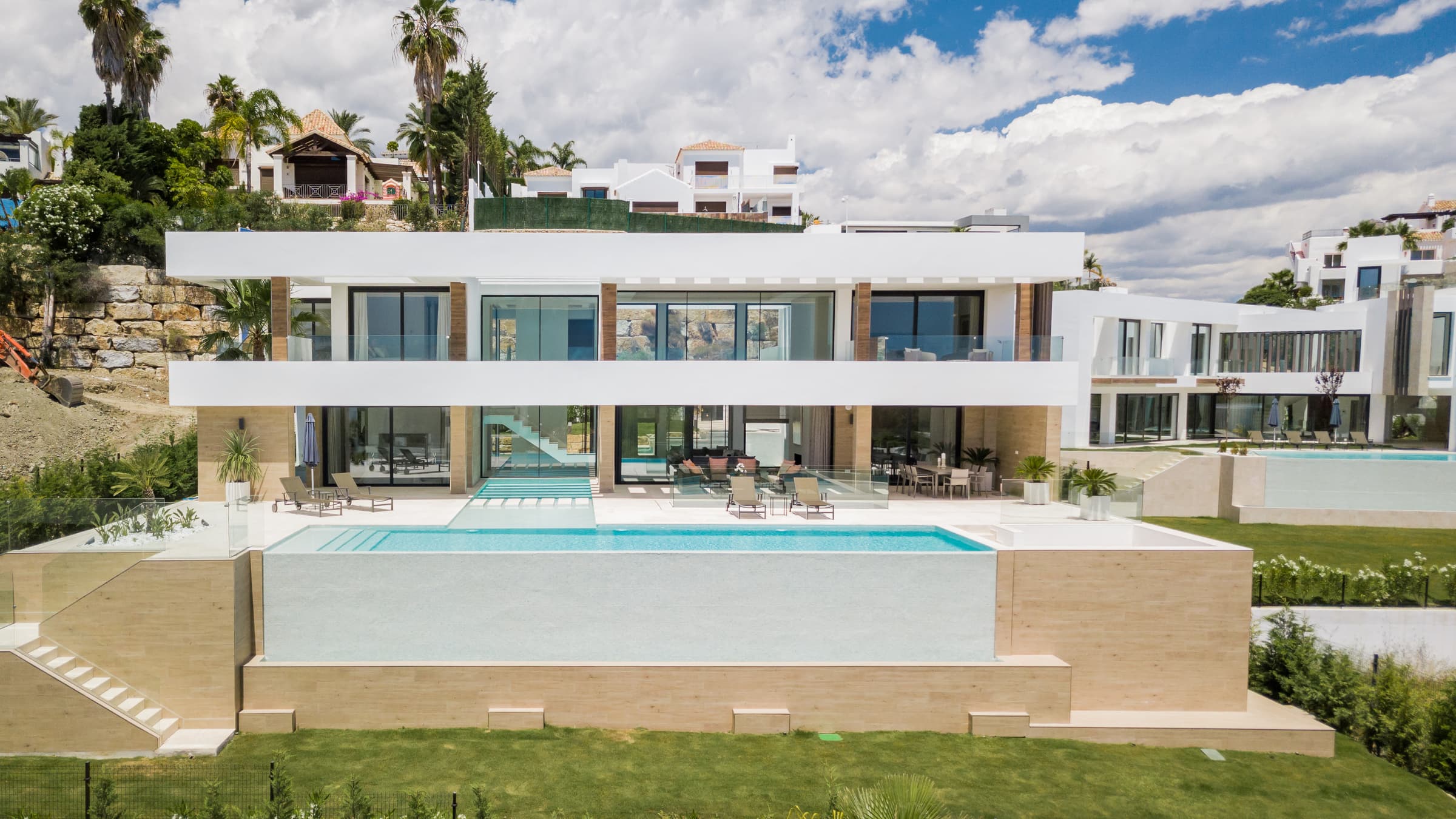 New Modern Contemporary Designer Villa with Sea & Golf views, exterior